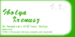 ibolya krenusz business card